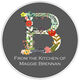 Charcoal Garden Initial Kitchen Round Stickers in a Jar Image 2 of 2